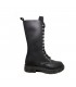 Γυναικείες δερμάτινες δετές μπότες Tessera® σε μαύρο χρώμα