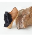 Γυναικεία ταμπά σαμπό τσόκαρα, με οικολογική γούνα| by TESSERA®